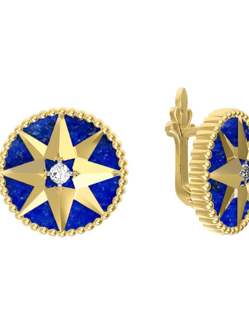 Серьги из лимонного золота 585 пробы