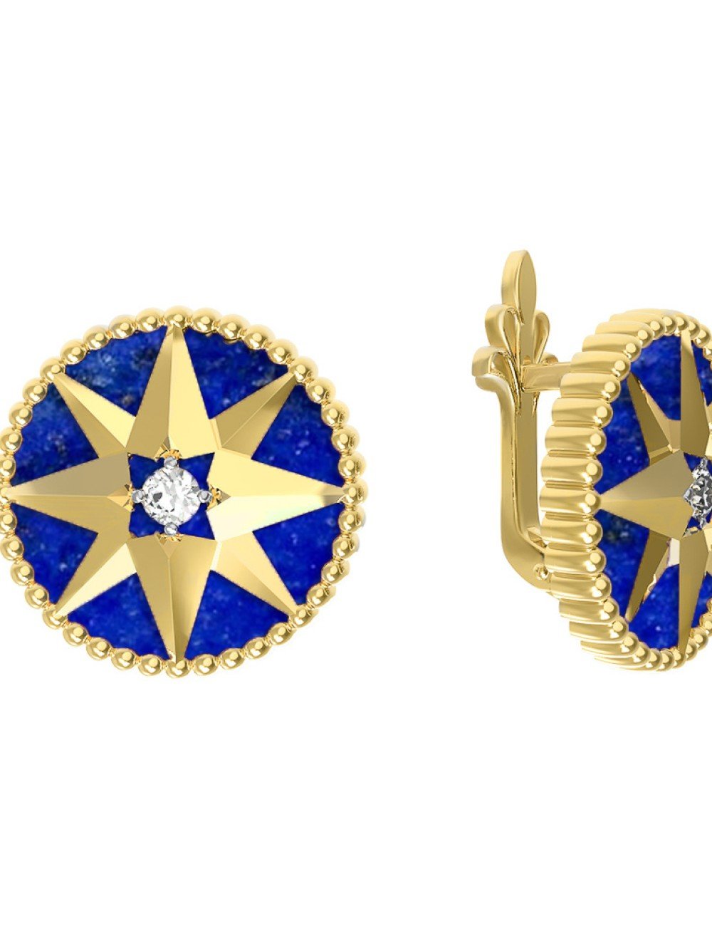 Серьги из лимонного золота 585 пробы